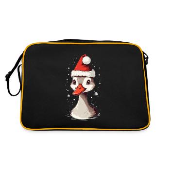 Canard de Noël avec chapeau de Noël - Sac Retro - noir/or - Dos