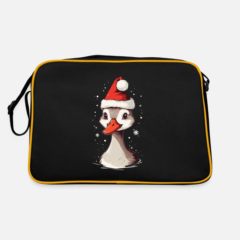 Canard de Noël avec chapeau de Noël Sac Retro