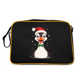 Canard de Noël avec chapeau de Noël - Sac Retro - noir/or - Dos