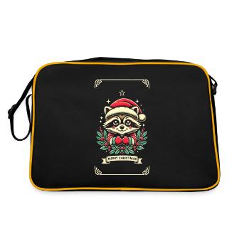 Ambiance de Noël mignon raton laveur - Sac Retro - noir/or - Dos