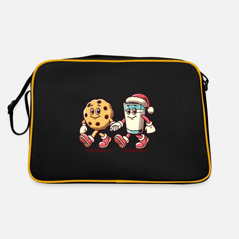 Biscuits et lait Amis de Noël Sac Retro