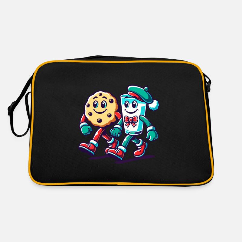 Biscuit et lait dans une marche de l’amitié Sac Retro