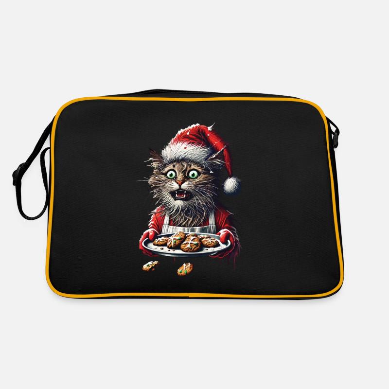 Chat de Noël avec des biscuits Sac Retro