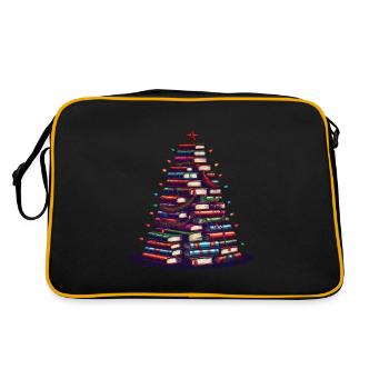 Livres Sapin de Noël pour les amateurs de livres - Sac Retro - noir/or - Dos