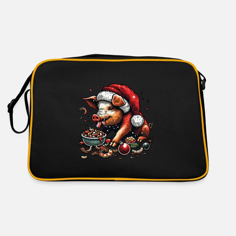 Christmas gluttony devoured with funny Retro Bag