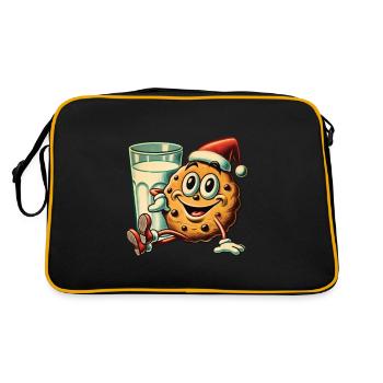 Christmas Retro Vintage Biscuit Style - Retro Bag - black/gold - Back