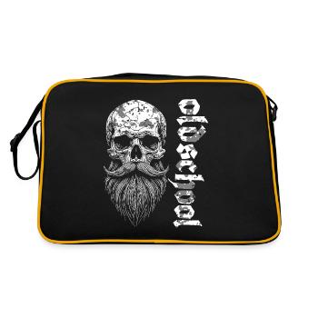 Crâne barbu à l’ancienne - Sac Retro - noir/or - Dos
