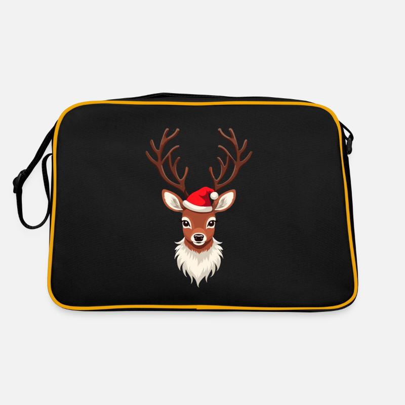 Christmas reindeer with red cap Retro Bag