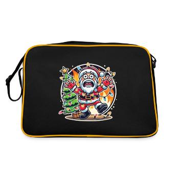 Chaos de Noël avec choc électrique dessin animé - Sac Retro - noir/or - Dos