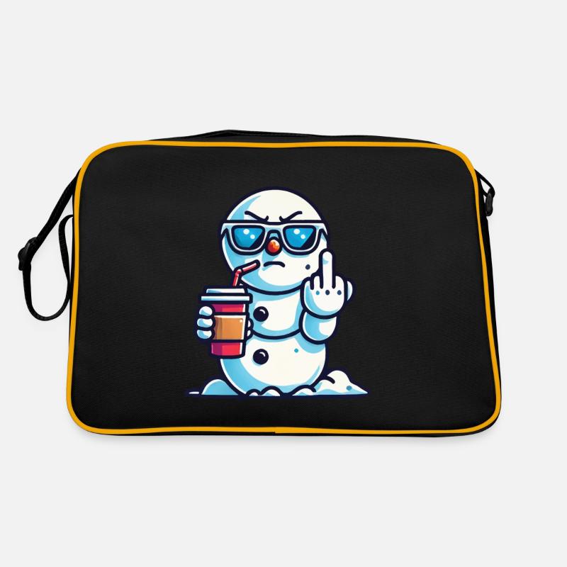 Cool snowman with statement Retro Bag