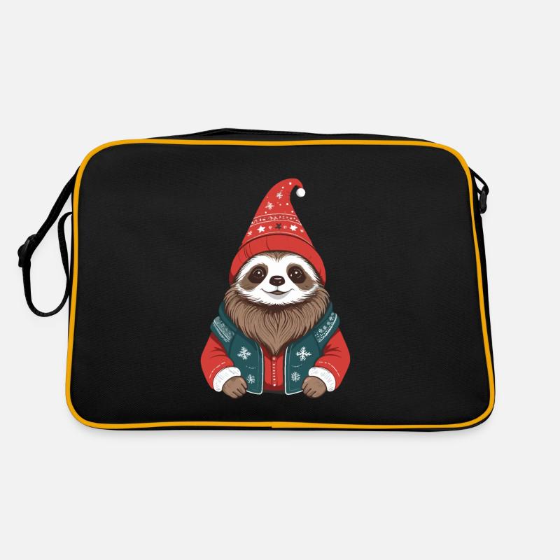Mignon douillet paresseux de Noël Sac Retro