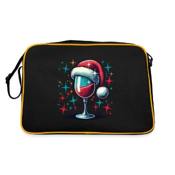 Verre à vin de Noël avec une touche festive - Sac Retro - noir/or - Dos