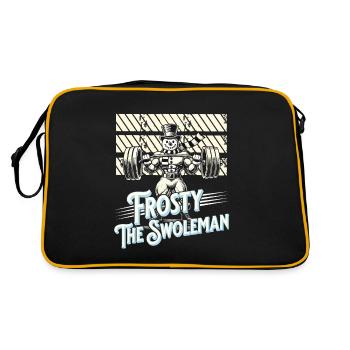 Frosty the Swoleman Snowman Winter Fitness - Retro Bag - black/gold - Back
