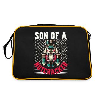 Fils d’un Casse-Noisette Humour de Noël - Sac Retro - noir/or - Dos