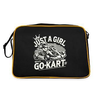 Une fille qui aime l’aventure en karting - Sac Retro - noir/or - Dos
