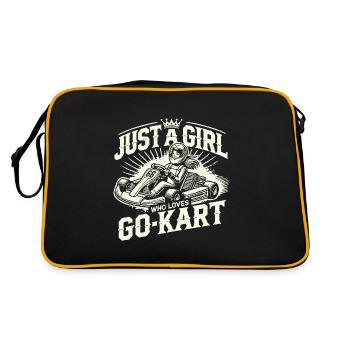 Juste une fille qui aime le karting - Sac Retro - noir/or - Dos