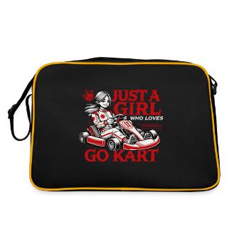 Une fille qui aime les courses de karting - Sac Retro - noir/or - Dos