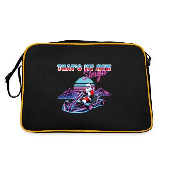 Père Noël Go-Kart Retro Vaporwave Style - Sac Retro - noir/or - Dos