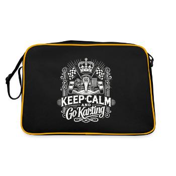 Restez calme et faites du kart - Sac Retro - noir/or - Dos