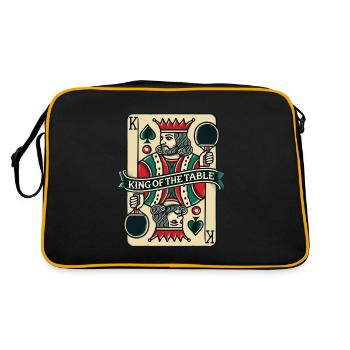 Retro Playing Card Table Tennis King Of The Table - Retro Bag - black/gold - Back