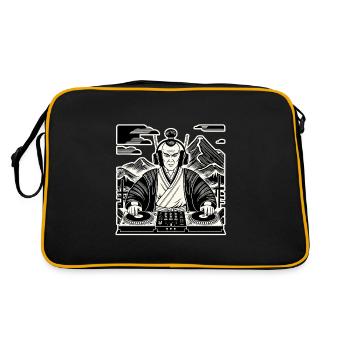 DJ Samurai Music Retro Streetwear Design - Retro Bag - black/gold - Back