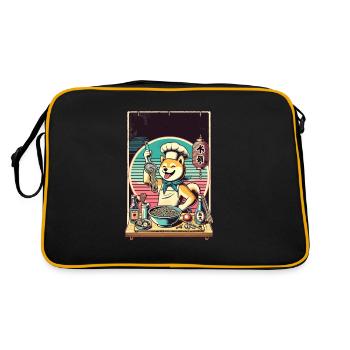 Shiba Dog Ramen Chef Funny Dogs Japan - Retro Bag - black/gold - Back
