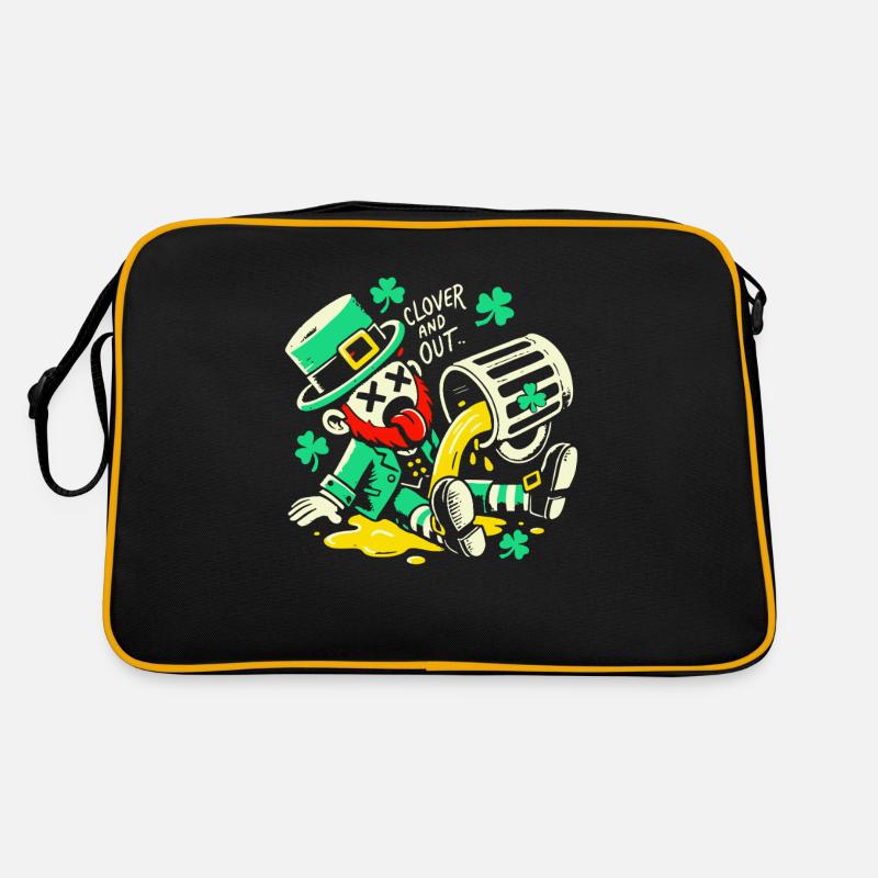 Funny St. Patrick's Day clover and out Retro Bag