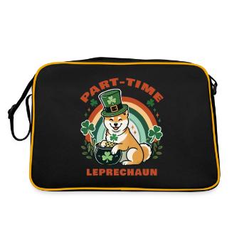 Part-time Leprechaun St. Patrick's Day - Retro Bag - black/gold - Back