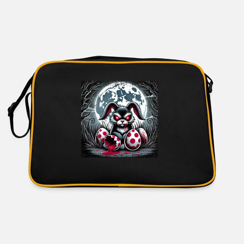 Ostern Horror Hase Zombie Dämon Unheimlich Retro Tasche