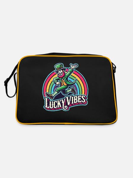 Saint-Patrick Lucky Vibes Arc-en-ciel - Sac Retro - noir/or - Dos