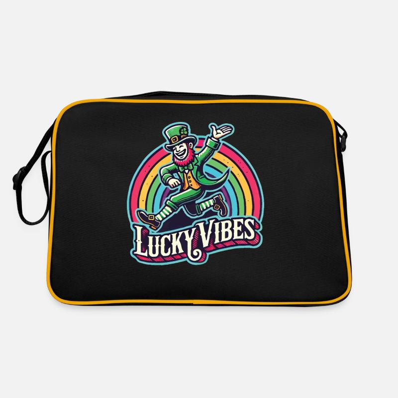 St. Patrick's Day Lucky Vibes Regenbogen Retro Tasche