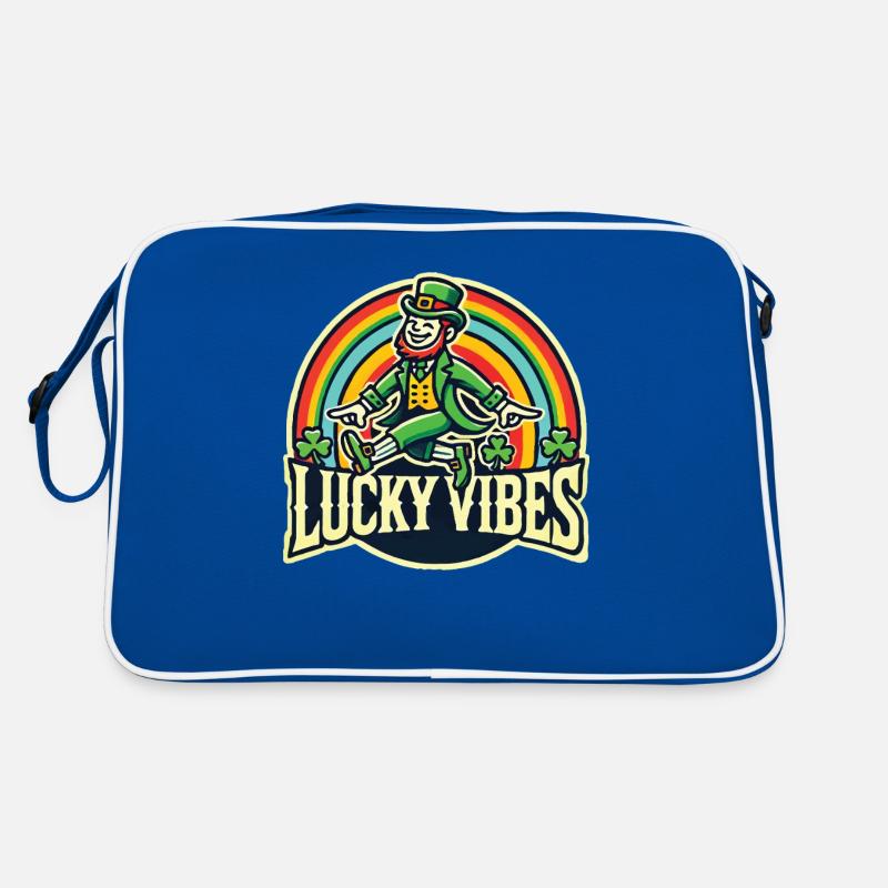 St. Patrick's Day Lucky Vibes Regenbogen Retro Tasche