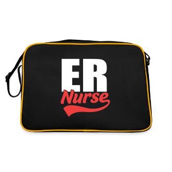 Notfall Krankenschwester Ambulanz - Retro Tasche - Schwarz/Gold - Hinten