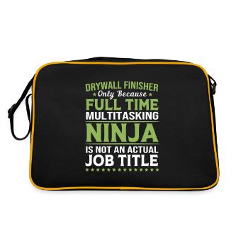 Construction site drywall assembly fitter - Retro Bag - black/gold - Back