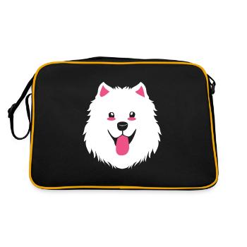 Chien Samoyède Samoyède - Sac Retro - noir/or - Dos