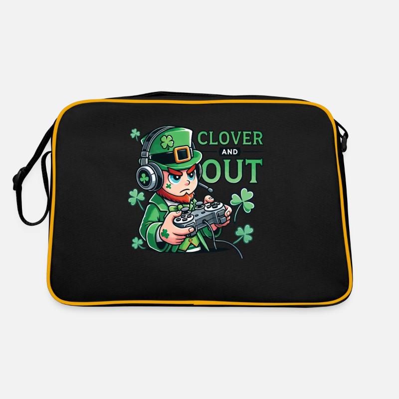 St. Patrick's Day Gaming Design Clover and Out Retro Bag