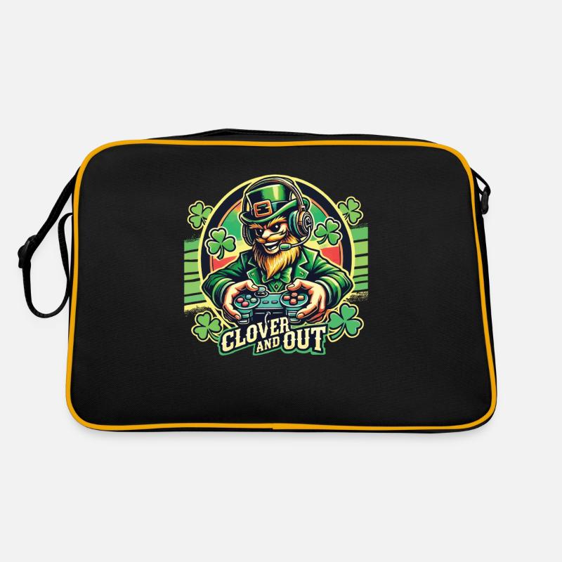 clover and out Gamer St. Patrick's Day Spaß Retro Tasche