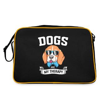 Therapy dog - Retro Bag - black/gold - Back