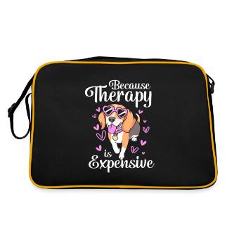 Therapy dog - Retro Bag - black/gold - Back