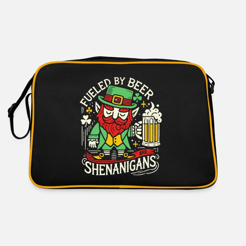 St. Patrick's Day: Beer and shenanigans fun Retro Bag