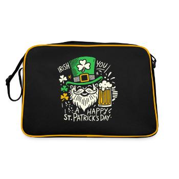 Bonne célébration de la Saint-Patrick avec les Irlandais - Sac Retro - noir/or - Dos