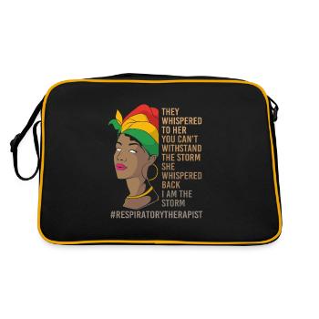 Breathing Breathing Respiratory Therapist Oxygen - Retro Bag - black/gold - Back
