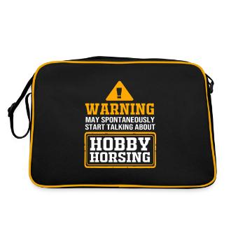 Hobby Horse Hobby Horsing Hobbyhorsing - Retro Tasche - Schwarz/Gold - Hinten