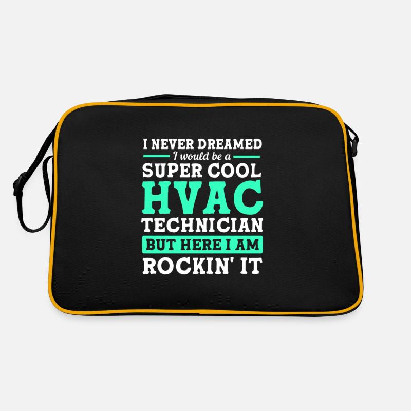 Technician Air Conditioning Technician Refrigeration Technician Heating Retro Bag