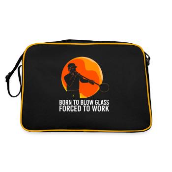 Glassblowing Glass - Retro Bag - black/gold - Back