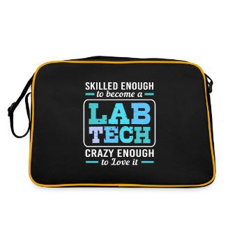 Laboratory Biology Chemistry Microscope Laboratory - Retro Bag - black/gold - Back