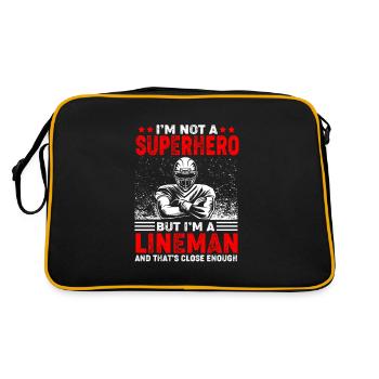 American Football Lineman - Retro Bag - black/gold - Back