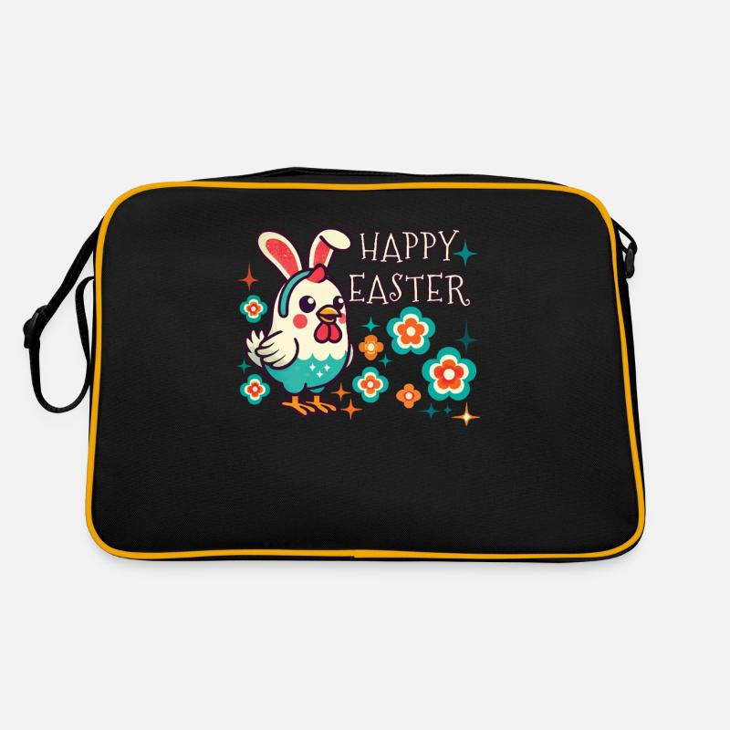 Easter Retro Happy Easter Chicken Flower Retro Bag