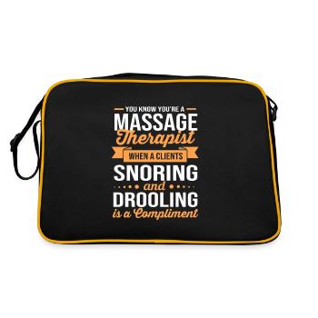 Massage masseur, masseuse, naturopath - Retro Bag - black/gold - Back
