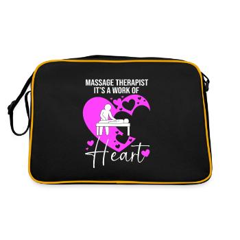 Massage masseur, masseuse, naturopath - Retro Bag - black/gold - Back